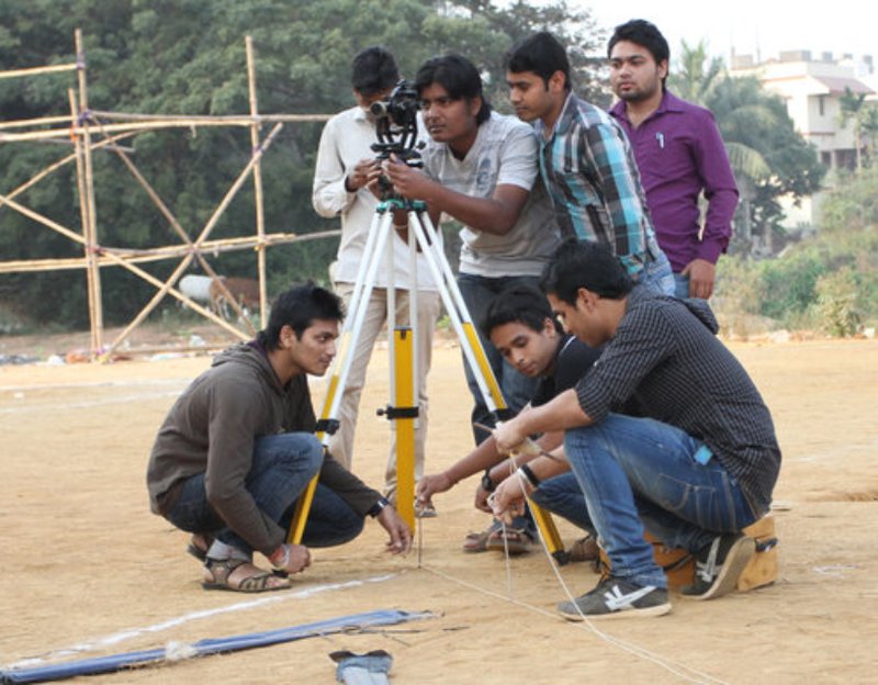 Survey Practice by Civil Engg. Student